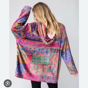 Natural Life Printed Cozy Blanket Hoodie